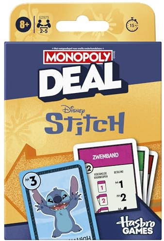 Monopoly Deal Disney Stitch Edition Card Game - Dutch Version