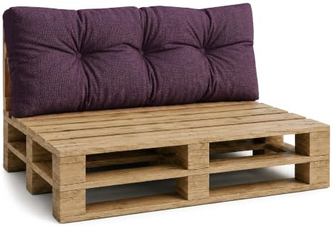 Amazinggirl Palettenkissen Outdoor Kissen Rückenkissen 120x40 cm - Auflagen für Paletten Europaletten Palettensofa und Palettenmöbel Palettenpolster Outdoorkissen Gartenkissen Bordeaux Öko-leinen