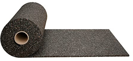 Gummimatte 1,5 cm Anti-Vibrationsmatte Antirutschmatte 150 x 125 x 1,5 cm, schwarz (Meterware) (Bautenschutzmatte Antivibrationsmatte Außenbereich Kofferraummatte Bodenschutzmatte Bodenbelag Gummi)