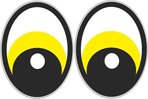 2x Augen Aufkleber für Saugroboter, Mähroboter Wischroboter Thermomix Sticker Set Roboter (gelb)