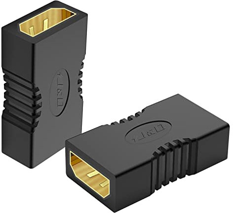 J&D 8K HDMI Coupler, 8K@60Hz/4K@120Hz HDMI 2.1 Female to Female Connector HDMI Extender, Support 3D, HDR, HDCP, ARC ,Compatible avec DVD, Blu-ray, TV, Laptop, PC, Monitor, 2 Paquets