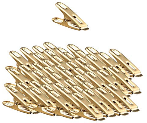 F Fityle 40x Pinces à Linge Pinces à Linge Doré Fils Clips Stockage Stockage Pinces Coupe-Vent