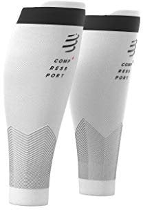COMPRESSPORT - Kompressions-Wadenbandage – R2V2 – Muskelschutz, Leistung und Erholung für Sport – Ultraleicht und Antistatig – Laufen, Radfahren, Trail und Triathlon, 42-46, Weiß