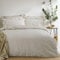 Yard Hebden Mélange Stripe Cotton Duvet Set – Ultra Soft Reversible Striped Bedding (Natural – Single)