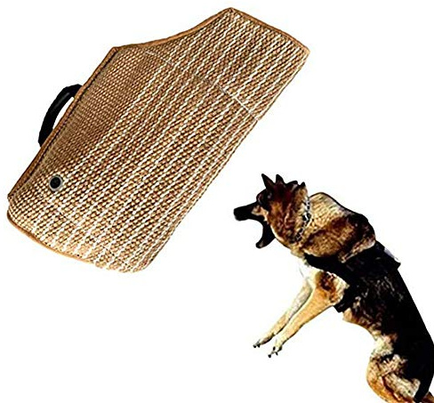 Manchon de protection contre les morsures de chien, avec poignée pour l'exercice de dressage de chien pour renforcer la mastication et le jeu en plein air protège le bras de la morsure