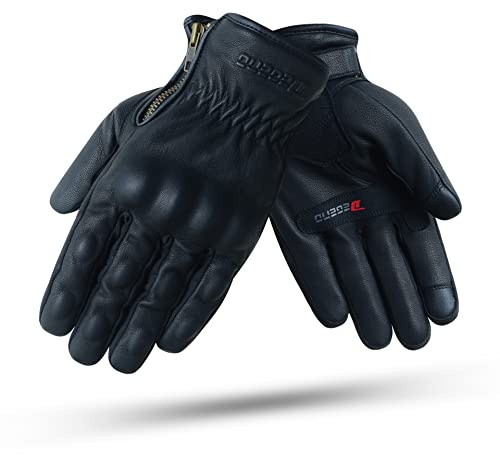 Indus Lady | Gant Moto d'hiver pour Femme en Cuir Imperméable et Respirant avec Doublure d'hiver - TPU Protection des Doigts - Homologué CE - Accessoires Moto