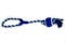 James Steel Super Squeaky Tennis Ball On A Rope Dog Toy Two Colours