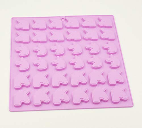 Selecto Bake moules à chocolat en silicone pour gâteau 36 cavités licorne plus épais pour faire du chocolat, de la gelée, des glaçons, des bonbons, des gâteaux, de l'argile et du savon