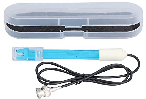 pH Elektrode, Ersatz pH Sonde mit BNC Anschluss, PH 201 Verbund Elektrode, pH Tester, Sensorsonde, pH Meter, Monitor Controller für Aquarien, Hydroponik, Pflanzen, Pool, Spa, 70 cm Kabel