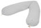 Julius Zöllner Wafffelpique Stillkissen ca. 190 cm | Füllung 42 Liter EPS-Mikroperlen | Made in Germany | Bezug aus 100% Baumwolle | Oeko-TEX® Standard 100 | Light Grey