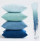 MIULEE Samt Kissenbezug 45x45 cm Kissenhülle Blau Serie 4er Set Sofakissen Samtkissen Dekorative Dekokissen Couchkissen Zierkissen Deko Farbverlauf Bezug Sofakissenbezug für Wohnzimmer Kinder Büro