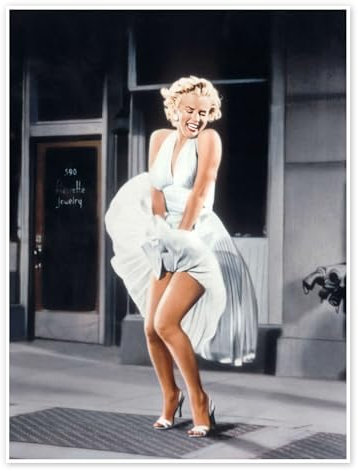 Marilyn Monroe, Das verflixte 7. Jahr, 1955 Poster 90 x 120 cm Wandbilder Wanddeko