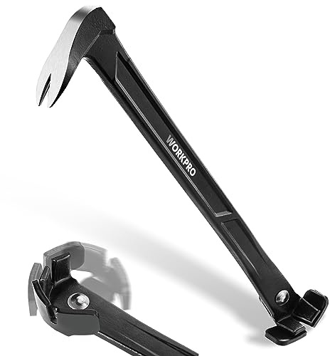 WORKPRO 13 Nail Puller, Cats Paw Pry Bar, Nail Remover Tool, Crowbar | Cats Paw and Rocking Nail Puller, For Home Remodeling, Professional Carpentry, Woodworking Projects