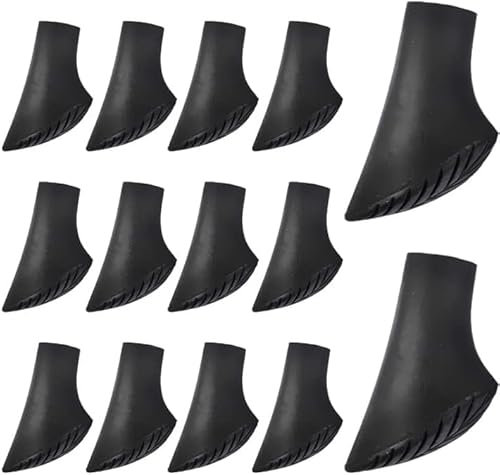14 Piezas/7 Pares Tope de Goma para Caminata Nórdica En Goma, para Todos Bastones de Marcha Nórdica, Trekking，Punta caña de Caminar