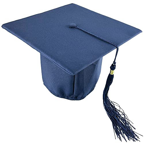 Alsino 6 Stück Doktorhut Doktorand Doktorandenhut Uni College Abitur Bachelor Hut Abschlussfeier blau