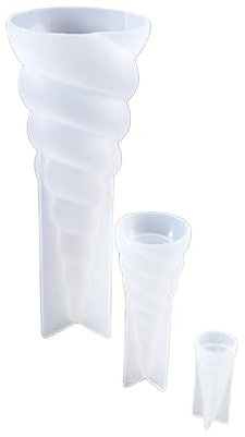 EXCEART Silikonform Einhorn Horn Set 3 Teile Diy Epoxidharz GießFormen FüR Kreative Dekoration 3D Einhorn Design FüR Schmuck Und Bastelarbeiten