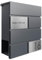 Briefkasten Manufaktur Design Briefkasten Kant Edition mit Zeitungsfach - Elegance 3 individuell mit Ihrem Namen & Hausnummer (RAL 7016 anthrazitgrau)