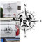 Rakelfix Kompass Englische Bulldogge (Bulldog) Aufkleber Hund Hunde Sticker Auto Camper Wohnmobil Caravan Autoaufkleber Wohnwagen Sticker Kompassrose