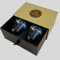 EXCELLENCE - 2 x Tasses INOX à Expresso 80 ML imprimées - Motif Heart of Fire - Tasses café Design - Tasses INOX Expresso