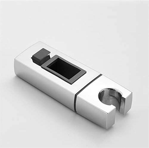 Support de douche à main, support de pomme de douche, support de pomme de douche ABS chromé support de pomme de douche rectangulaire réglable support de rail montant accessoires de tringle de douche d