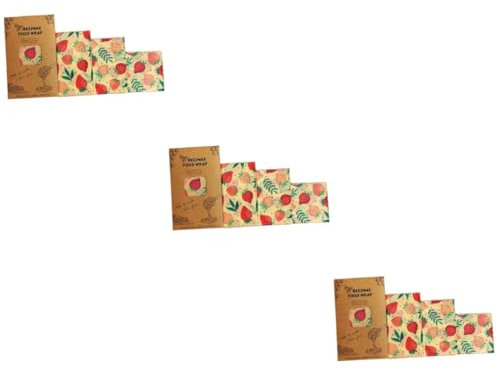 TOPBATHY 9 Stk Bienenwachspapier frittierte Hühnchen-Wraps nachhaltige Produkte roast Geschenkpapier lebensmittel Bienenwachstücher zum Verpacken kuchen verpackungspapiere vegan