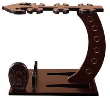 Générique casier à vinSupport Chinois Rouge, présentoir en Bois Massif, Support en Verre Rouge, Stockage de Bouteilles à l'envers