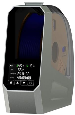 KHZKHC Deshidratador Filamentos, Caja Secadora Filamentos para Impresora 3D, Función Sincronización 48 Horas, Rango Control Temperatura 45 ℃ -70 ℃, Pantalla Táctil 3,7 Pulgadas