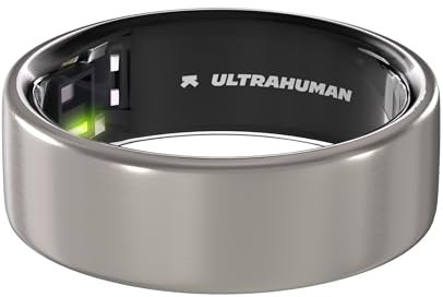 ULTRAHUMAN Ring Air: Rastreador de sueño y Actividad física, Anillo Inteligente para Mujeres y Hombres, Sin Tarifa de aplicación para Funciones estándar, 5, Titanio Crudo