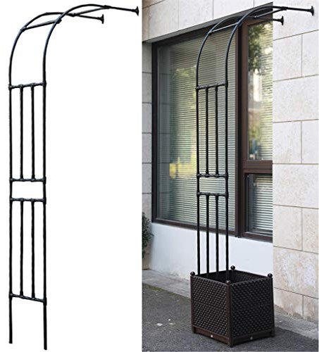 Gartenbogen Großer 60cm/90cm/120cm Gartenbogen 150cm/180cm/1776cm Starker Pergola-Laube aus Röhrenmetall Kletterrosenbogen Gartendekoration Halbseitenbogen