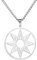 GZHENGZG Herrenhalsketten und Damenschmuck Große Oktagramm Halskette 8 Punkt Ishtar Innana Stern Venus Stern Charm Anhänger Hellenic Halskette Geschenk