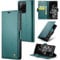 Rerzoiro Case for Samsung Galaxy S20 Ultra Wallet Case, RFID Blocking PU Leather Flip Folio Cover Card Holder Kickstand Shockproof Phone Case Compatible with Samsung Galaxy S20 Ultra, Blue Green