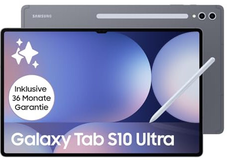 Samsung Galaxy Tab S10 Ultra AI Tablet, Android Tablet, 12 GB RAM, 1 TB Speicher, AMOLED-Display, Antireflexionsbeschichtung, Inkl. S Pen, WiFi, Moonstone Gray, 36 Monate Herstellergarantie