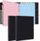 Uquelic Dokumentenmappe A4 zum Abheften, Ringordner A4 Schmal mit 12er Kunststoff Dokumententasche (6 Farben), Wasserdicht Ordner Organizer (Macaron 2 stück)