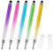 Oruola Paquete de 5 lápices capacitivos 2 en 1 para Pantalla táctil, Color Degradado, Alta sensibilidad, con Tapa de Soporte para Smartphones, tabletas, Android, Pad, Phone, Samsung, Dispositivos