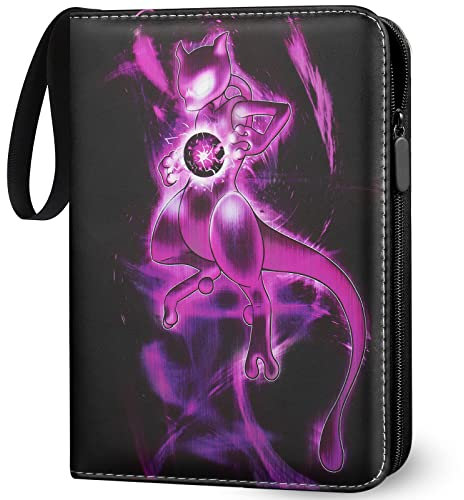 Sammelalbum für Pokemon Karten, 4-Pocket Sammelkarten Album,400 Taschen, 50 Seiten,PU-Oberfläche,Ideal für die Aufbewahrung von Karten