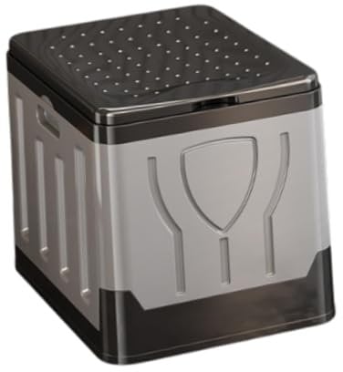 JISADER Camping Toilet Portable Toilet Foldable Storage Box Multipurpose Lightweight Commode Bucket Travel Potty for Adults Children, Gray