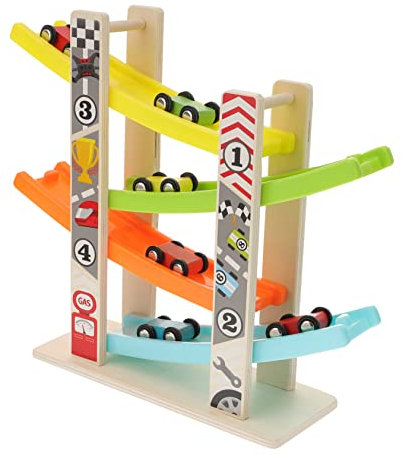 Warmhm 1Satz Rennstrecken mit Multi Layer Gleitwagen für Jahren Kreatives für Kleinkinder Auto Rampenspielzeug Geschwindigkeit und Farbenkennung