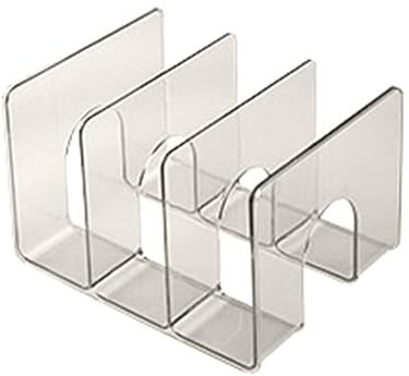 Tixiyu Organisateur de Bibliothèque de Bureau Diviseur de Livre Vertical Rack de Stockage de Livres Multifonctionnels avec Conception Zonée pour Le Bureau à Domicile de L'école (Gris)