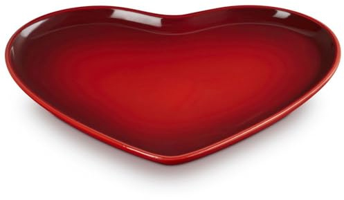 Le Creuset Heart Shaped Serving Platter 32cm Cerise