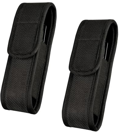 JOYOLA 2 Pcs Flashlight Holster, Nylon Torch Holder, Torch Cover Holder, for hunting, outdoor activities, camping, hiking, fishing for 13cm-13.8cm Flashlight