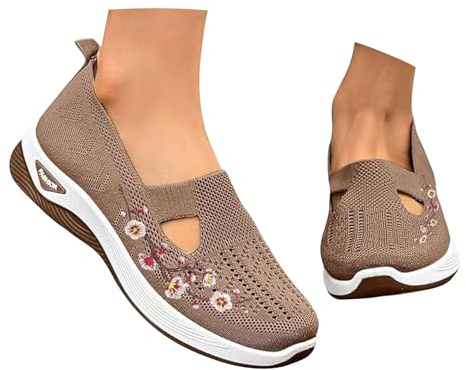 Orthopädische Schuhe Sommer Damen Sneaker Damen Diabetiker Schuhe Vermascht Sommer Leicht Walkingschuhe Turnschuhe Atmungsaktive Lässige Laufschuhe Breite Fuß Sommerschuhe Bequeme Outdoor Sportschuhe