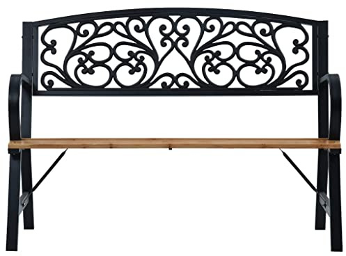 MOBCANT Vintage Gartenbank & Outdoor Bank Holz Parkbank Balkonbank für Garten, Park, Hotel Garden (120 x 56 x 87 cm)