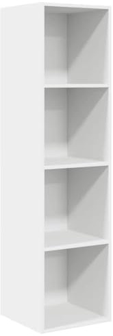 Cervaline Mobile TV da Parete Bianco 37x37x142,5 cm in Legno Multistrato,Mobili,Mobili TV,25 kg -805489