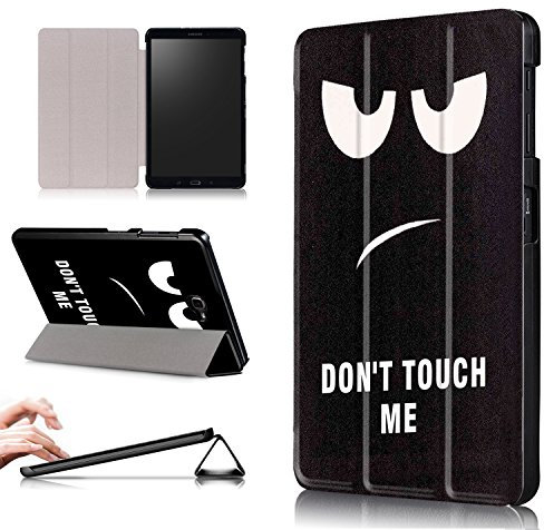 Xuanbeier Ultradünne Hülle Kompatibel mit Samsung Galaxy Tab A 10.1 2016 SM-T580/T585 (A6) Tablette Schutzhülle mit Ständer und Auto Schlaf/Wachen Funktion,Don't Touch me