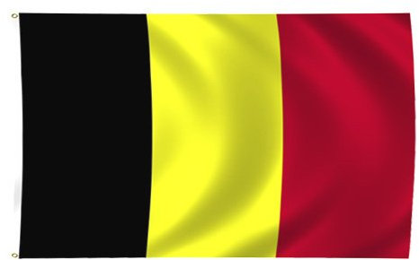 Abasonic Drapeau de pays, 90 x 150 cm Belgique