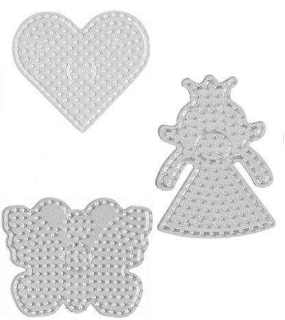Hama MAXI Perlen - Stiftplatte 8206 Herz, 8218 Schmetterling und 8223 Prinzessin