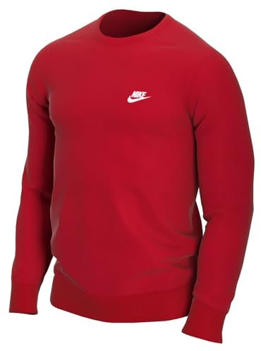 Nike Herren M NSW Club CRW BB Long Sleeved T-Shirt, University red/(White), 2XL
