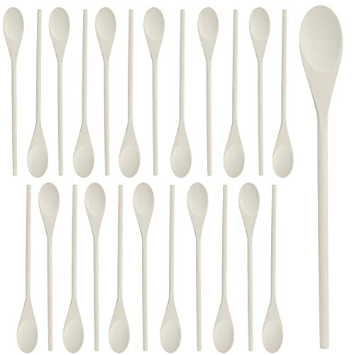 BELLE VOUS Set Cuchara Madera para Cocinar (Pack de 24) Cuchara de Madera 30,2 cm Sin Acabado Multipropósito Utensilio de Cocina para Cocinar, Mezclar, Hornear, Servir y Revolver