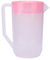 Botella de Agua 4000ml Jarra de Plástico con Escala Tapa Gran Capacidad Reutilizable No Tóxico Plástico Hervidor Frío Jarra Olla para Té, Jugo, Leche, Bebidas Frías O Calientes (Pink)