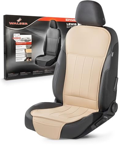 Walser Autositzauflage Lewis, Universelle PKW-Sitzauflage beige, Auto-Sitzaufleger, Autositzschoner Vordersitze, PKW-Sitzaufleger, LKW-Sitzauflage